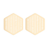 Sterling Silver Hexagon Stud Earrings