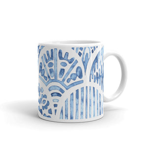 White glossy mug